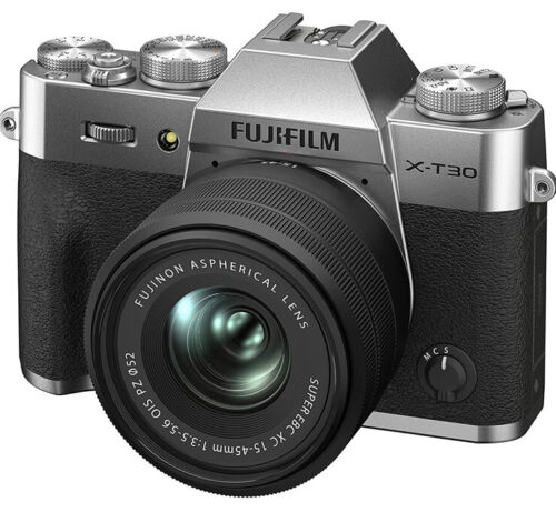 FUJIFILM X-T30 II Mirrorless Camera with XC 15-45mm OIS PZ Lens Silver