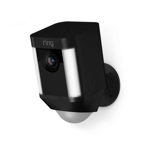 Ring Spotlight Cam Battery HD Security Camera with Built Two-Way Talk and a Siren Alarm, Works with Alexa - Black