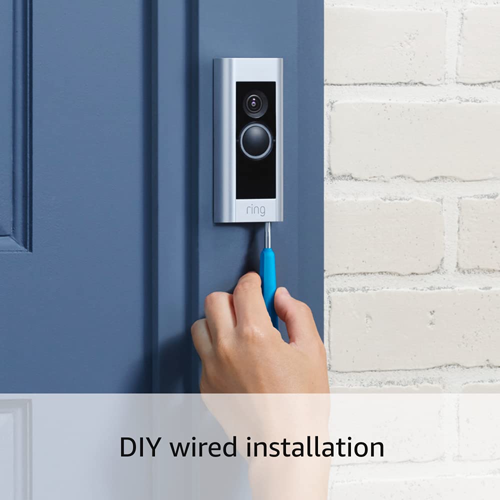 Ring Video Doorbell Pro – Upgraded, with added security features and a sleek design (existing doorbell wiring required)