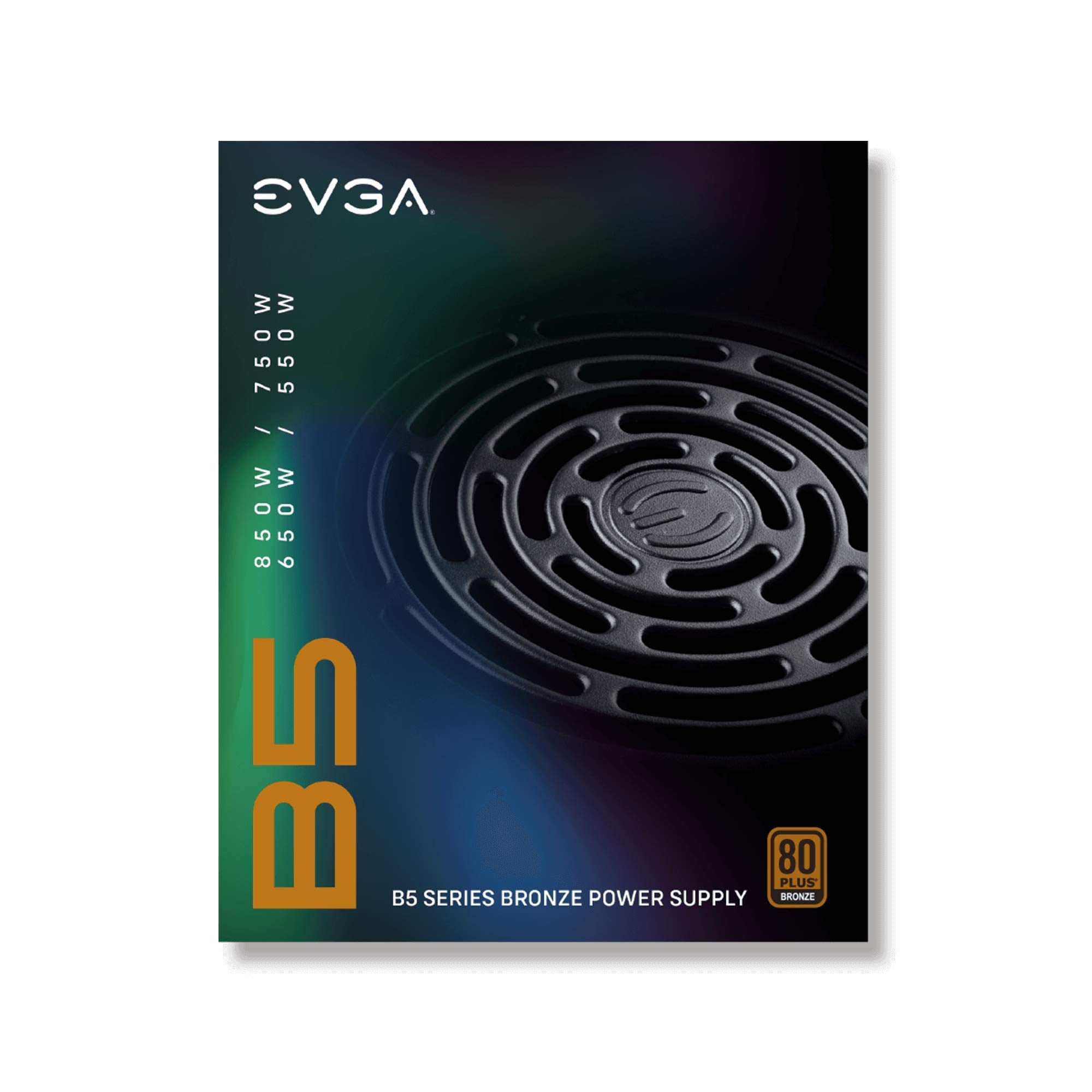 EVGA 750 B5, 80 Plus BRONZE 750W, Fully Modular, EVGA ECO Mode, 5 Year Warranty, Compact 150mm Size, Power Supply 220-B5-0750-V1